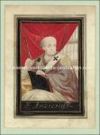 S. Ambrosius, Gouache auf Pergament, 18. Jh., 171 x 129 mm