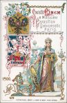 Litho Klappkarte Ausstellung Moskau &#8211; 1900