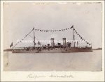 China Schanghai Hongkong Tsingtau &#8211; Kriegsschiffe &#8211; 25 Fotos in Album (beschädigt, Klebereste) &#8211; um 1900