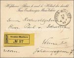 Hofpost Reko Umschlag Nieder Wallsee Marie Valerie &#8211; 1902