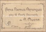 Set 12 Litho AK Alphonse Mucha komplettes Set mit Umschlag Serie #2 &#8211; um 1900 (2 AK kl. Fleck), color