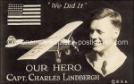 Fotokarte Capt. Charles Lindbergh Flug &#8211; 1927