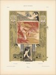 Litho Gerlachs Allegorien &#8211; sig. Kolo Moser &#8211; um 1898 (35 x 44cm)