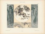 Litho Gerlachs Allegorien &#8211; sig. Kolo Moser &#8211; um 1898 (44 x 35cm)
