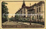 Litho Kattowitz Friedrichstrasse &#8211; 1915