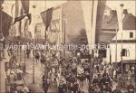 Kaiser Franz Josef in Neutra/Slowakei 3.9.1887 &#8211; 2 Fotos auf Karton &#8211; 19,2x13cm