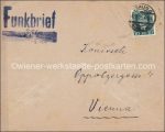 Funkbrief Berlin Wien &#8211; 1925