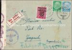 FP nach Kroatien mit Postlagergebühr &#8211; 2 Zensurstreifen &#8211; 1941