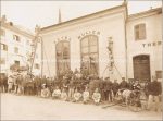 Bad Ischl Feuerwehr um 1890 &#8211; Foto auf Karton (fleckig) &#8211; 23,5&#215;18 cm