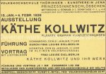Ausstellung Kunstverein Jena &#8211; Käthe Kollwitz &#8211; 1928