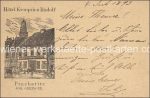 Ganzsache &#8211; Prachatits Hotel Kronprinz Rudolf &#8211; 1893