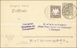Bayern &#8211; Frage/Antwortkarte Zudruck KFJ 3 Heller verwendet Straubing &#8211; Semmering &#8211; Straubing &#8211; 1909