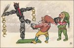 Lot 160 AK Motive mit Künstler AK Ebner, Werbung, Glückwunsch, Krampus, Mechanik &#8211; 1910/1930 &#8211; color/sw