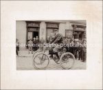 Fahrrad 4 Reifen Bruck ad Mur 1901 &#8211; Foto auf Karton &#8211; 11,1&#215;8 cm