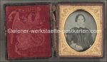 Daguerreotypien um 1855/60 &#8211; 2 Stück ca 7x5cm in Leder Etuis England