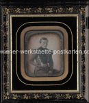 Daguerreotypie um 1855 &#8211; Porträt eines Offiziers &#8211; 7,5x6cm