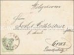Graz Zierbrief mit Inhalt &#8211; 1888