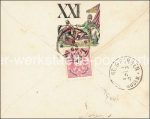 Umschlag + Zierkarte &#8211; Spielkarten &#8211; Linz &#8211; 1888
