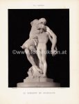 2 Fotos &#8211; Skulpturen Ernest Barrias &#8211; 25&#215;19 cm &#8211; und 1 Foto des Künstlers &#8211; um 1880