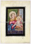 Mater Dei &#8211; Gouache auf Pergament &#8211; 19. Jh. &#8211; 140 x 200 mm