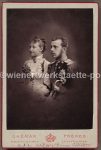 Kabinettfoto Kronprinz Rudolf Kronprinzessin Stephanie &#8211; Ghemar Freres Bruxelles &#8211; 1887
