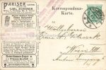 PP &#8211; Inserentenpostkarte Wien &#8211; 1909