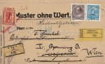 Paketausschnitt &#8211; Reko Wien nach Smyrne u. Reko Smyrne nach Wien &#8211; 1913