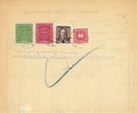 Leobersdorf MSFR &#8211; Bestellkarte für Postanweisungen &#8211; 1918
