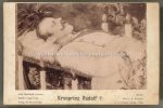 Kabinettfoto Kronprinz Rudolf auf dem Sterbebett 1889
