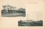 Bisenz Bahnhof Zuckerfabrik &#8211; um 1900