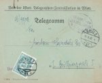 Telegrammumschlag Wien 8 &#8211; 1922