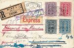 Reko-Express Flugpost Wien nach Frankfurt &#8211; 1923