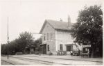 Fotokarte &#8211; Deutschkreuz Bahnhof &#8211; um 1930