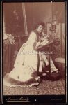 großes Kabinettfoto Carmen Sylva Königin von Rumänien um 1885 &#8211; Foto Mandy 20&#215;13,5 cm Nadellöcher