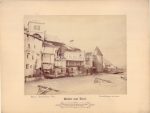 2 Fotos &#8211; Bruneck nach Hochwasser 1882 &#8211; Fotos auf Untersatzkarton in Passepartout Richard Issler &#8211; ca 17&#215;22 cm
