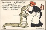 Restaurant Krokodil &#8211; Baden-Baden &#8211; Ivo Puhonny &#8211; um 1910