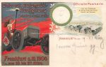 Prägekarte &#8211; Internationale Automobil Ausstellung &#8211; Landwirtsch. Halle Frankfurt am Main &#8211; 1904