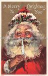 Prägekarte &#8211; Weihnachtsmann Santa Claus Merry Christmas &#8211; 1909