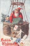Weihnachtsmann Santa Claus in Ballon &#8211; 1911