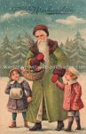 Prägekarte &#8211; Weihnachtsmann Santa Claus &#8211; um 1935