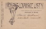 Litho Alphonse Mucha &#8211; Slovanske Listy &#8211; 1899