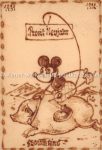 Holzbrandkarte &#8211; Mickey Mouse &#8211; Heckenast &#8211; 1932