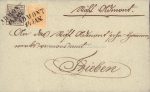 Admont nach Trieben &#8211; Patriotische Frankatur beide Marken vollrandig &#8211; 1851