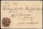 Brief &#8211; Wien Josefstadt Reko nach Verona &#8211; 1872