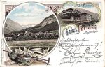 Litho &#8211; Ferlach Huldigungskarte an KFJ &#8211; 1898