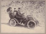 KFZ ua. Familie des Obernsängers Schmedes um 1910 &#8211; 2 Fotos auf Karton Automobile
