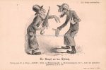 Juden Der Kampf um den Rebbach Karikatur &#8211; um 1900