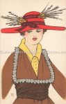 Dame mit Hut sig. MC &#8211; Italien um 1920