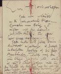 Gustav Klimt eigenhändiger Text als Rohrpostkartenbrief an Louis Friedman &#8211; geklebt/gefaltet durch die Beförderung &#8211; 1901