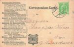 Ganzsache &#8211; Inserentenpostkarte Wien &#8211; 1908